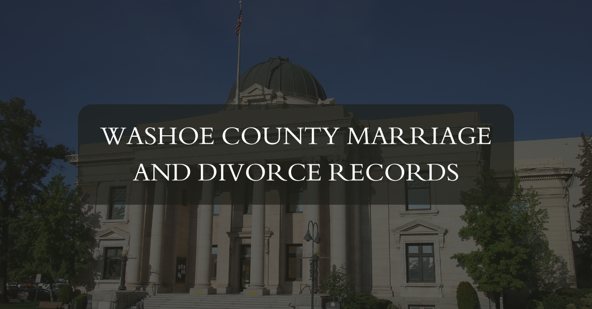 Washoe County Marriage and Divorce Records